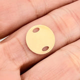 Herraje Placa Circular 0.45gr / 1/2 in / Oro Amarillo 18K &