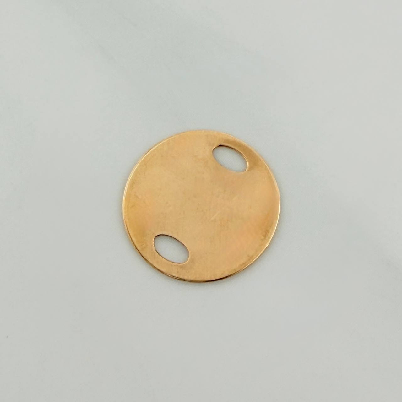 Charm Circular Plaque 0.45gr / 1/2 in / Yellow Gold 18K %