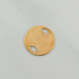 Herraje Placa Circular 0.45gr / 1/2 in / Oro Amarillo 18K &