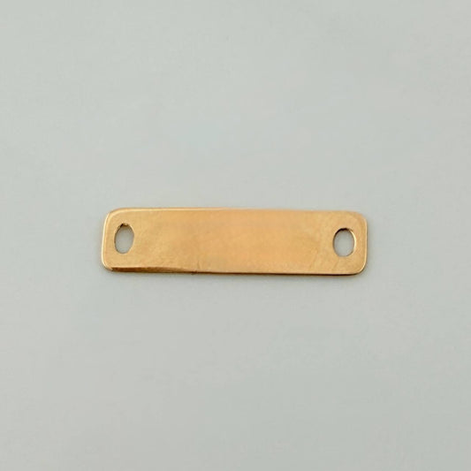 Herraje Placa Rectangular 0.85 g / 1 in Oro Amarillo 18K