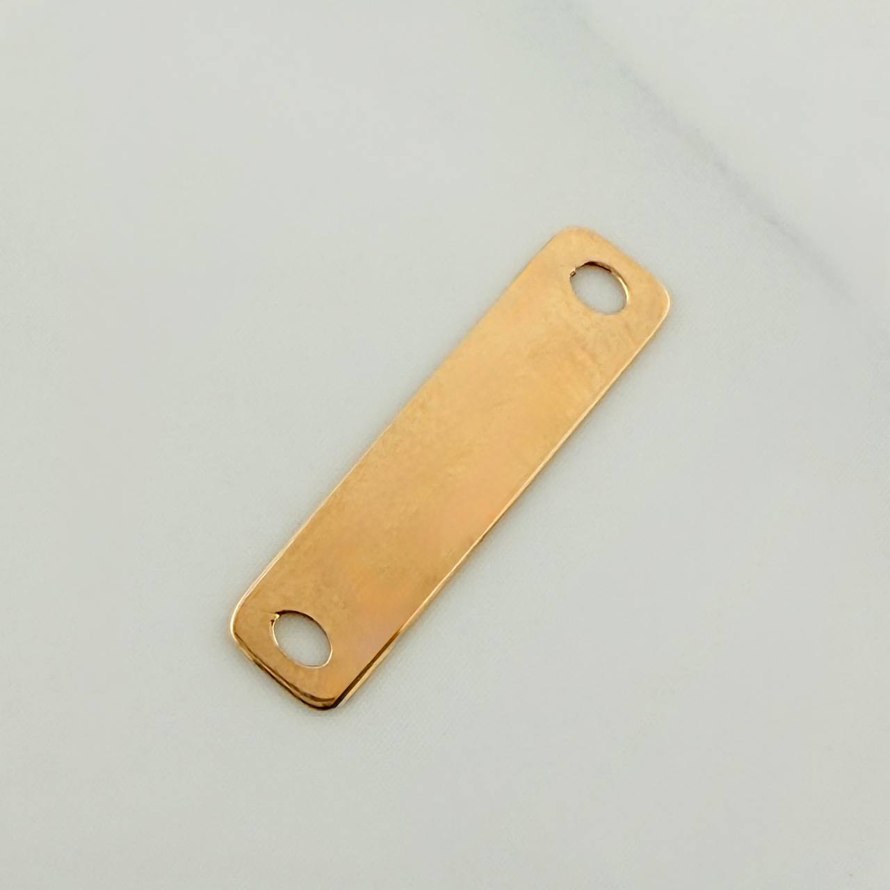 Charm Rectangular Plaque 0.35gr / 3/4 in / Yellow Gold 18K %