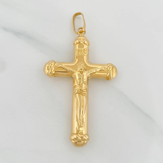 Dije Dije Cruz Cristo 3.3gr / 2 1/4 in / Oro Amarillo 18K $