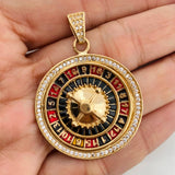 Dije Ruleta Casino Movil 15.5gr / 2 in / Oro Amarillo 18K $