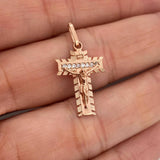 Pendant Cross Christ 2.1 g / 1 in 18K Rose Gold