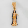 Santa Muerte Pendant 2.7gr / 1 1/4 in / Two Golds Black Yellow 18K $