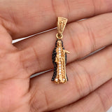 Santa Muerte Pendant 2.7gr / 1 1/4 in / Two Golds Black Yellow 18K $