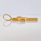 Dije Cruz Rostro Cristo 7.6gr / 1 3/4 in / Dos Oros Amarillo Blanco 18K $