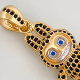 Smiling Rabbit Pendant 6.2gr / 1 1/4 in / Two Golds Yellow White 18K $