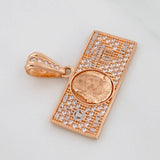 Dije 100 Dolares 3.5gr / 3/4 in /Dos Oros Blanco Rosa 18K $