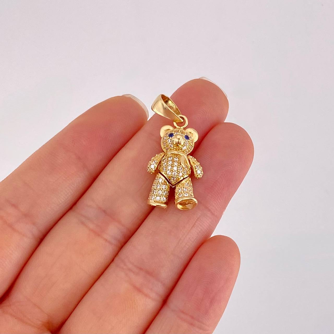 Articulated Bear Pendant 4.65g / 1 1/4 in 18K Yellow Gold