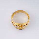 Archangel Saint Michael Ring 6.25g / T11 1/4 Two-Tone Yellow White Gold 18K