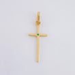 Dije Cruz Lisa 0.65g / 1 in Oro Amarillo 18K