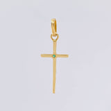 Dije Cruz Lisa 0.65g / 1 in Oro Amarillo 18K