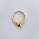 Anillo Solitario Cruzado 2.65gr / T5 / Circones Blanco Oro Amarillo 18K $