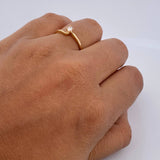 Ring Solitaire 1.55gr / T5 1/4 / White Zircon Yellow Gold 18K $
