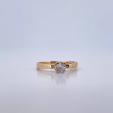 Anillo Solitario 1.9gr / T7 / Circon Blanco Oro Amarillo 18K $