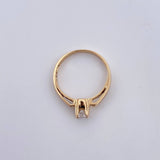 Anillo Solitario 1.9gr / T7 / Circon Blanco Oro Amarillo 18K $