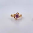 Anillo Solitario Corazon Cruzado 4.052gr / T5 3/4 / Circones Blanco Rosado Oro Amarillo 18K $
