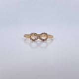 Anillo Infinito 1gr / T6 / Circones Blancos Oro Amarillo 18K $