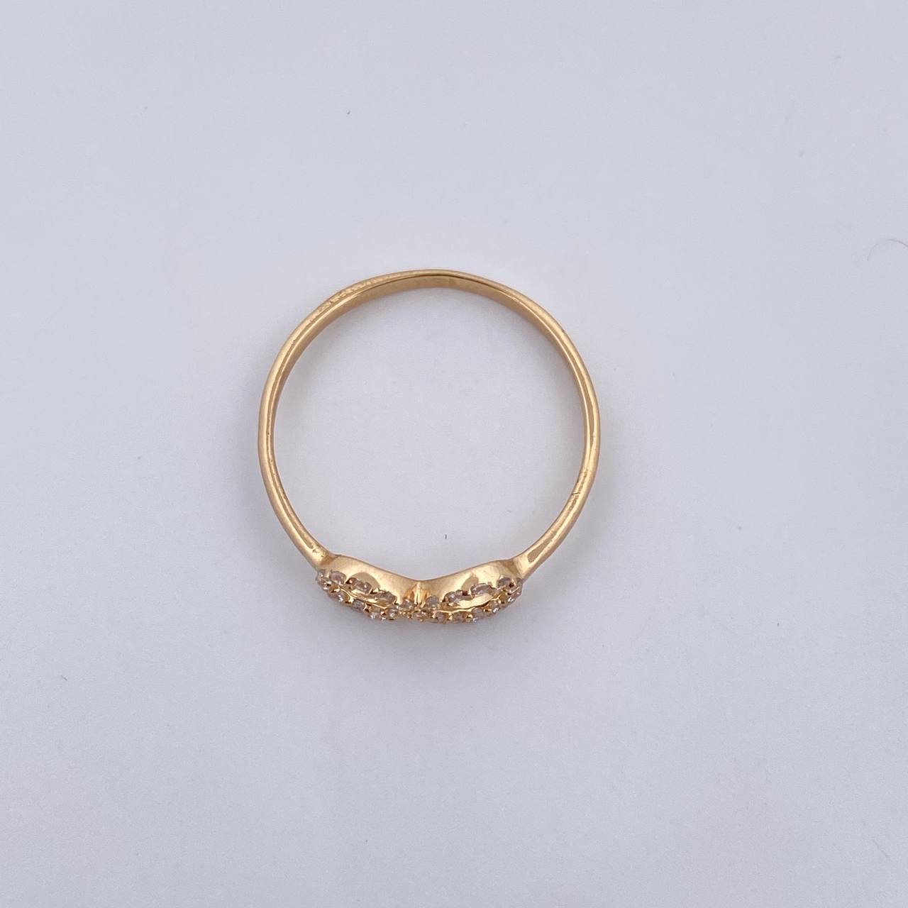 Anillo Infinito 1gr / T6 / Circones Blancos Oro Amarillo 18K $