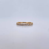 Churumbela Ring 1.8gr / Size 5 / White Zircons 18K Yellow Gold $