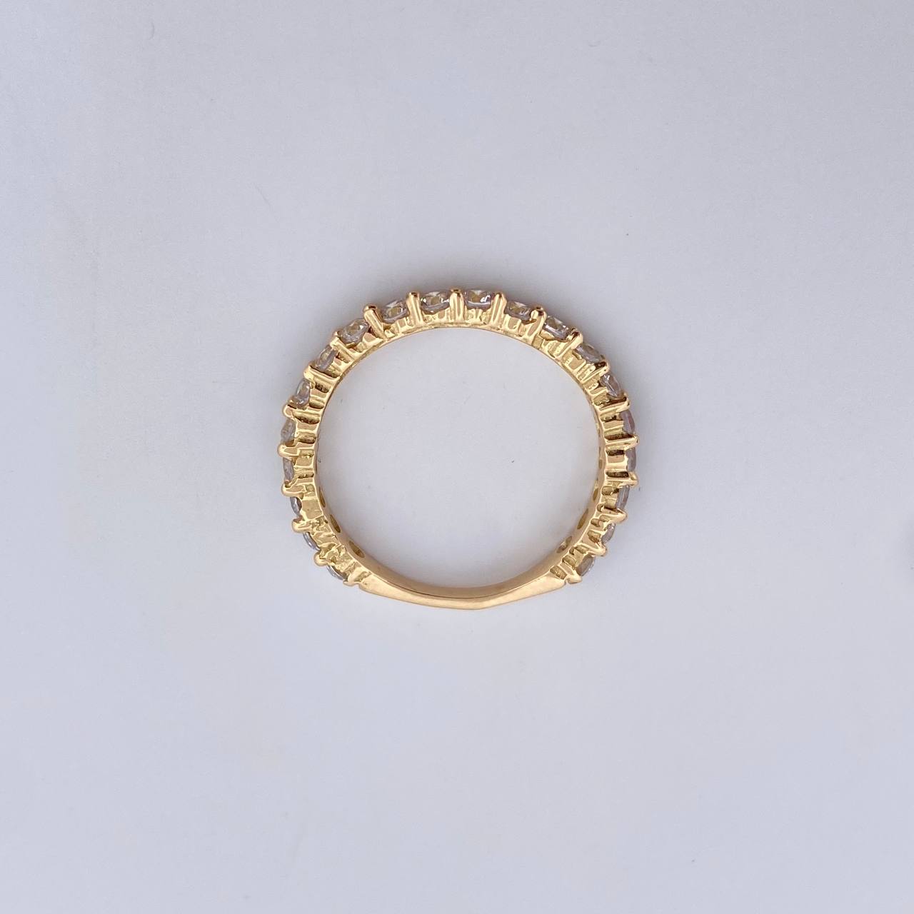 Churumbela Ring 1.8gr / Size 5 / White Zircons 18K Yellow Gold $