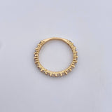 Churumbela Ring 1.8gr / Size 5 / White Zircons 18K Yellow Gold $
