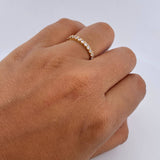 Churumbela Ring 1.8gr / Size 5 / White Zircons 18K Yellow Gold $