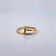 Anillo Clavo 1.25gr / T5 3/4 / Circones Blancos Oro Amarillo 18K $