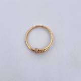 Anillo Clavo 1.25gr / T5 3/4 / Circones Blancos Oro Amarillo 18K $