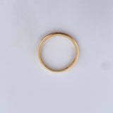 Ring Band 2gr / Size 7 3/4 / Fuchsia Zircons 18K Yellow Gold $