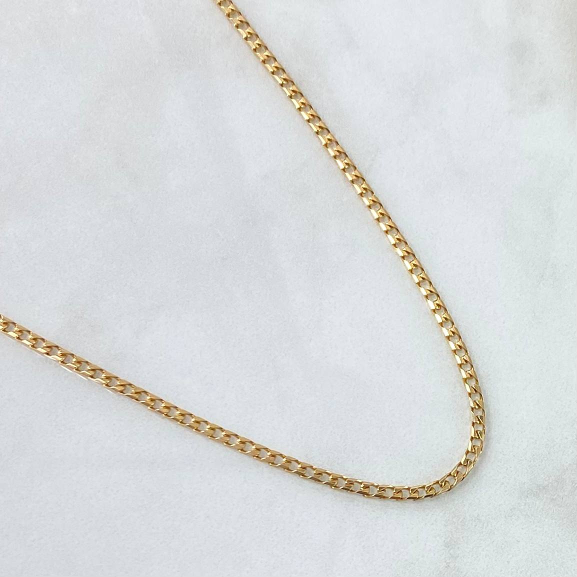Cadena Panzer 11gr / 60cm / 2.1mm Oro Amarillo +1 18K