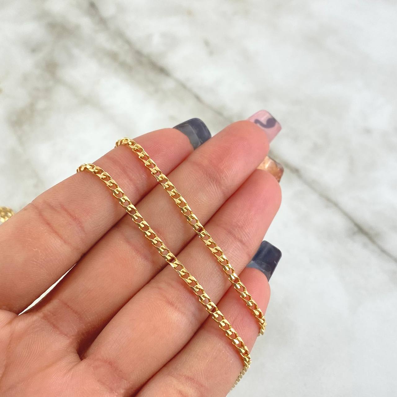 Cadena Panzer 11gr / 60cm / 2.1mm Oro Amarillo +1 18K