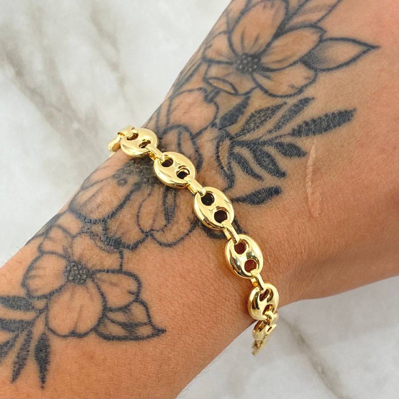 Bracelet GC 7.7gr / 20.5cm / 8.2mm Smooth 18K Yellow Gold
