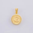 Dije Letra G Marco Bordeado 0.6g / 3/4 in Oro Amarillo 18K