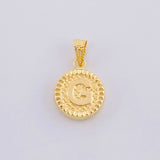 Dije Letra G Marco Bordeado 0.6g / 3/4 in Oro Amarillo 18K