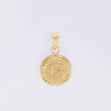 Dije Letra G Marco Bordeado 0.6g / 3/4 in Oro Amarillo 18K