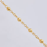 Tobillera Denario Virgen Milagrosa Cruz Cristo 3.85 g / 10 in / 4 mm - 3 mm Oro Amarillo 18K