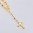 Tobillera Denario Virgen Milagrosa Cruz Cristo 3.65gr / 9 1/4 in / 3mm - 4mm Oro Amarillo 18K ©