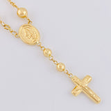 Tobillera Denario Virgen Milagrosa Cruz Cristo 5.25 g / 10 1/2 in / 5 mm - 6 mm Oro Amarillo 18K