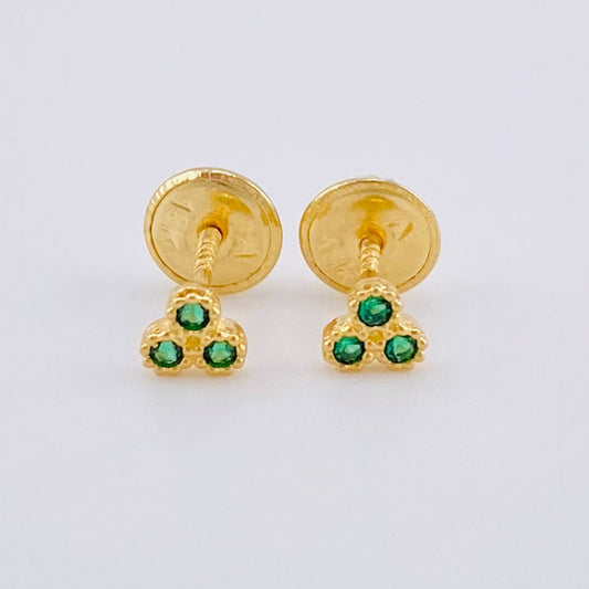 Stud Earrings Trio Hive 0.55gr / 3.7mm 18K Yellow Gold *