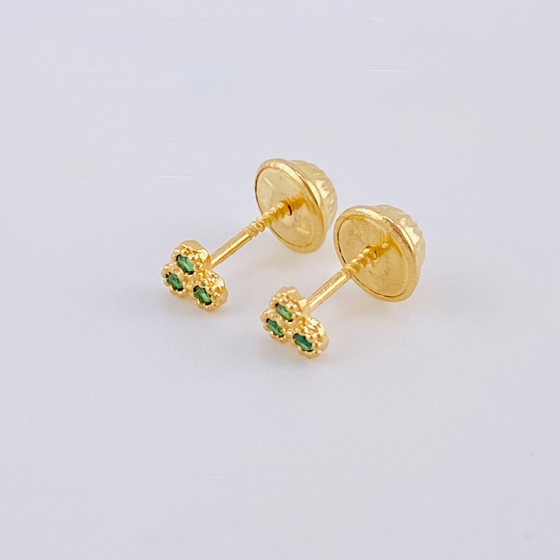 Topos Trio Colmena 0.55gr / 3.7mm Oro Amarillo 18K *