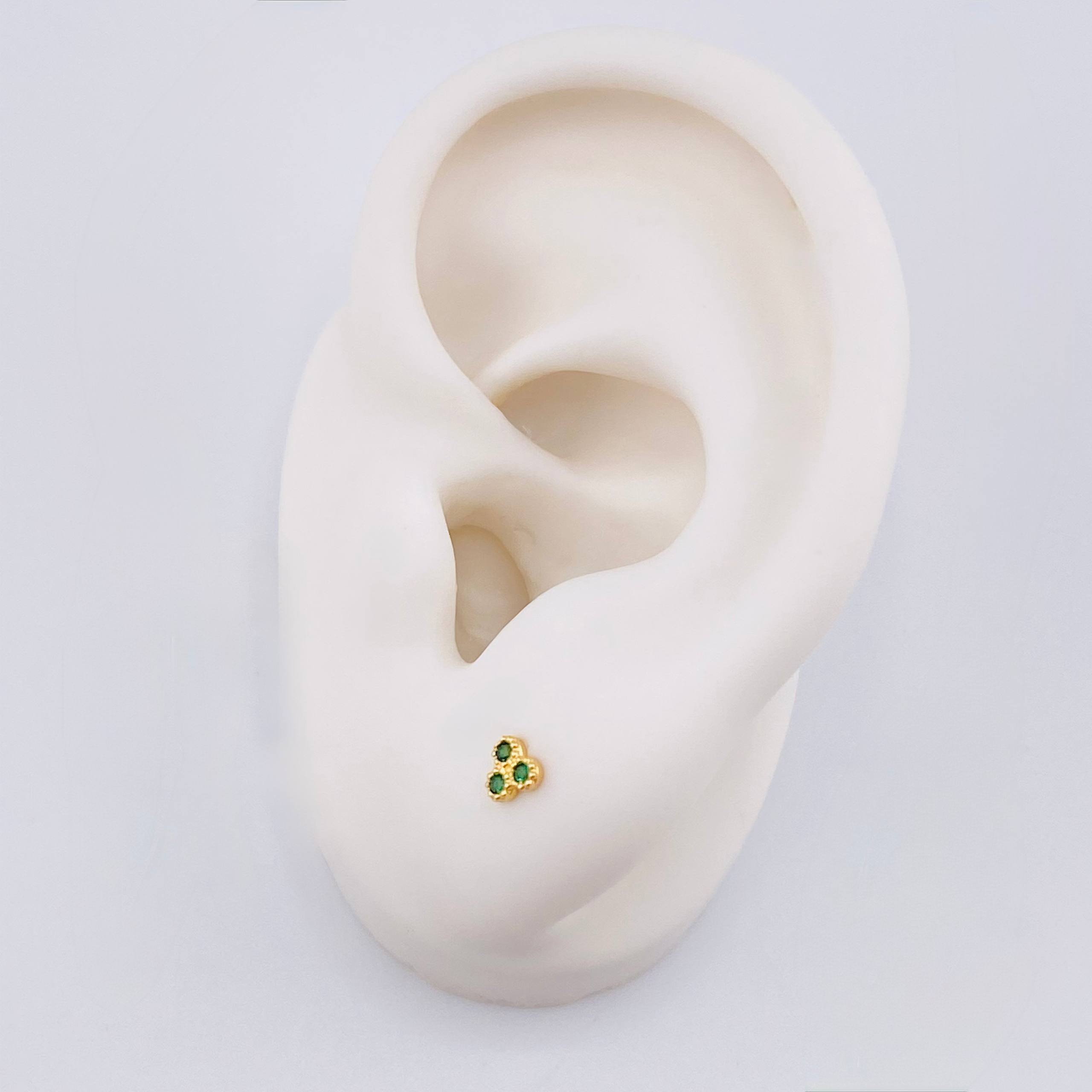 Topos Trio Colmena 0.55gr / 3.7mm Oro Amarillo 18K *