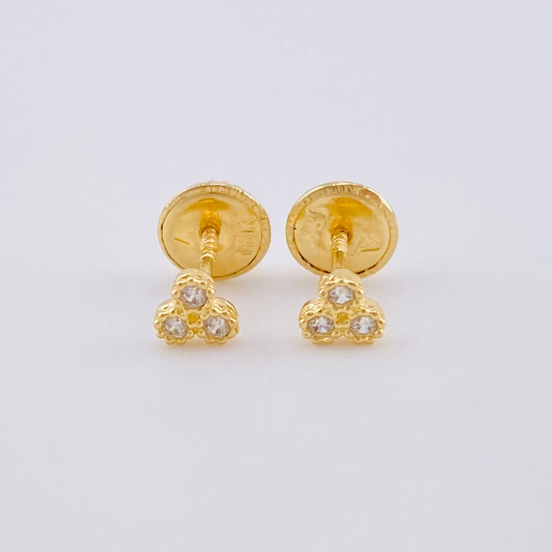 Topos Trio Colmena 0.55gr / 3.7mm Oro Amarillo 18K
