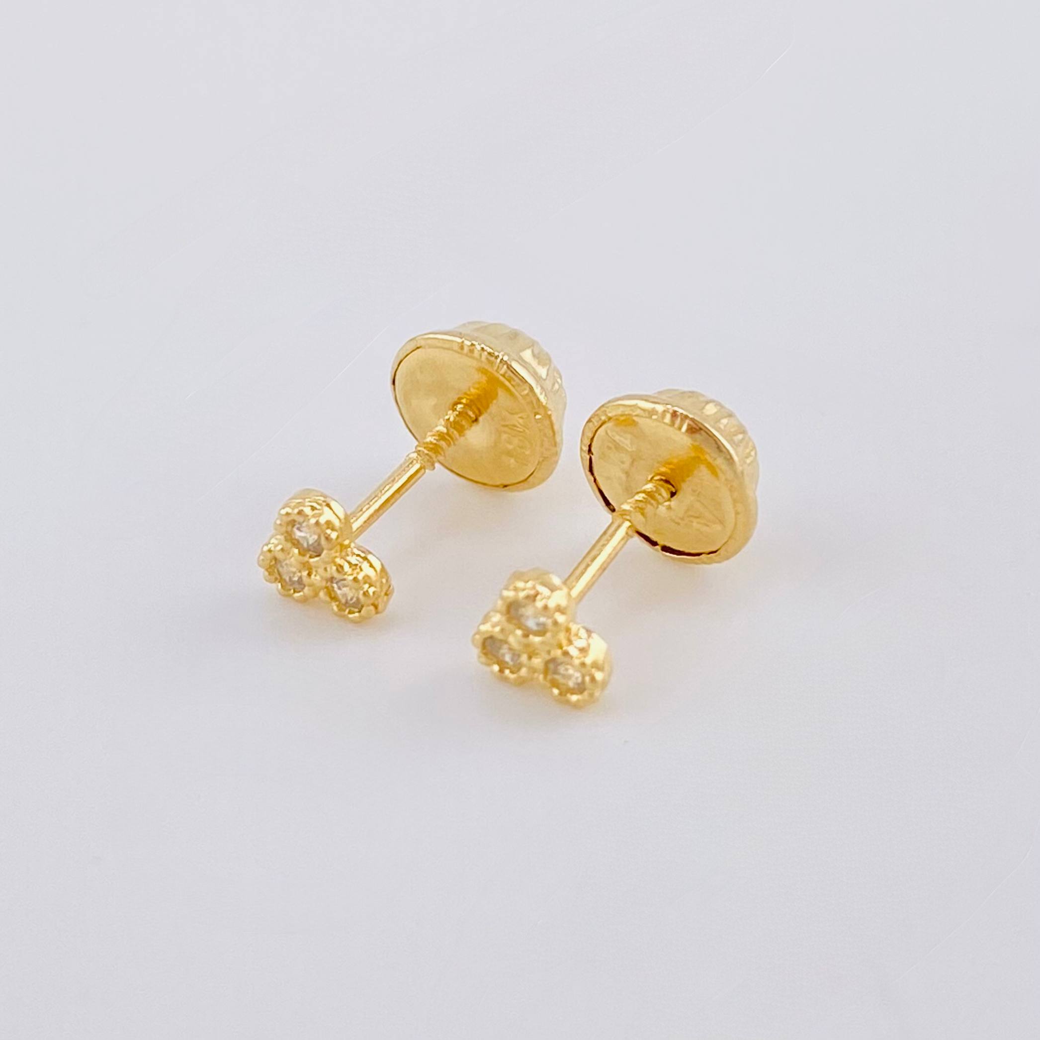 Topos Trio Colmena 0.55gr / 3.7mm Oro Amarillo 18K