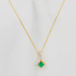 Set Cadena Veneciana + Dije Rombolazocruzadoesmeralda15Ptsdiamantes04Pts / 1.65 g / 19 3/4 in Oro Amarillo 18K