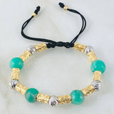 Black Emerald Moon Figuerinas Bracelet 2.5gr / 1.0in / 18K Gold +0$