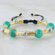 Black Emerald Moon Figuerinas Bracelet 2.5gr / 1.0in / 18K Gold +0$