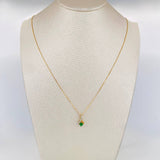 Set Cadena Veneciana + Dije Rombolazocruzadoesmeralda15Ptsdiamantes04Pts / 1.65 g / 19 3/4 in Oro Amarillo 18K
