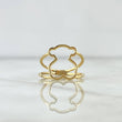 Bear Silhouette Ring TS 2.55gr / Size 5 3/4 / 18K Yellow Gold